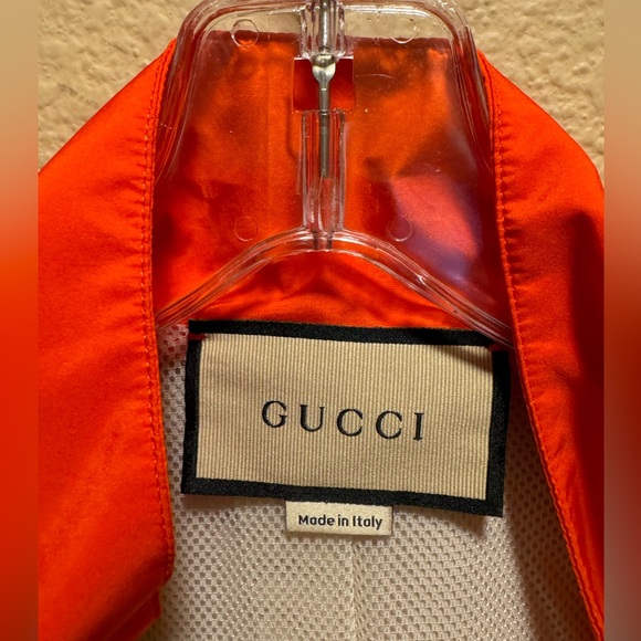 New Gucci GG Logo Zipper Windbreaker Jacket Size M - Picture 10 of 13